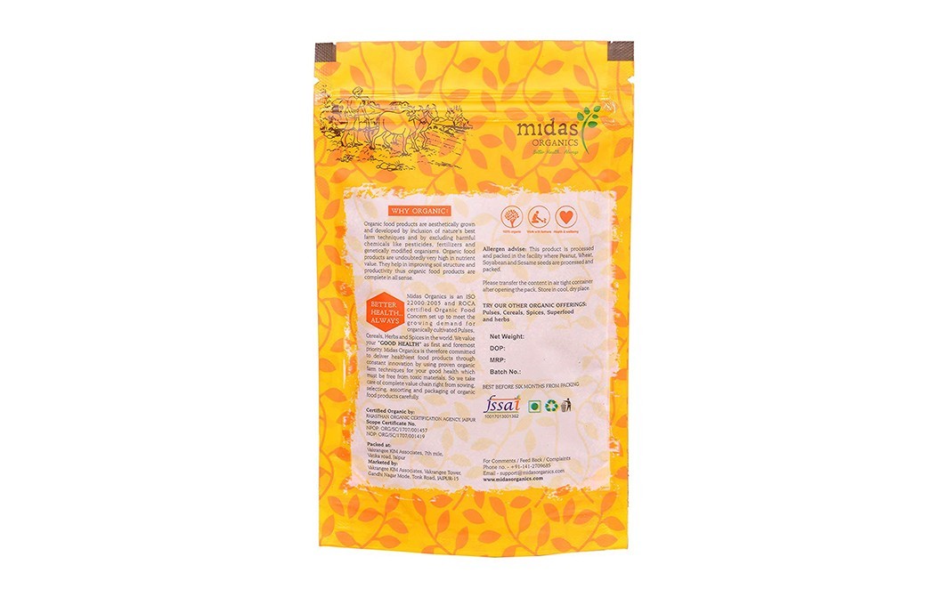 Midas Organics Organic Fenugreek    Pack  250 grams